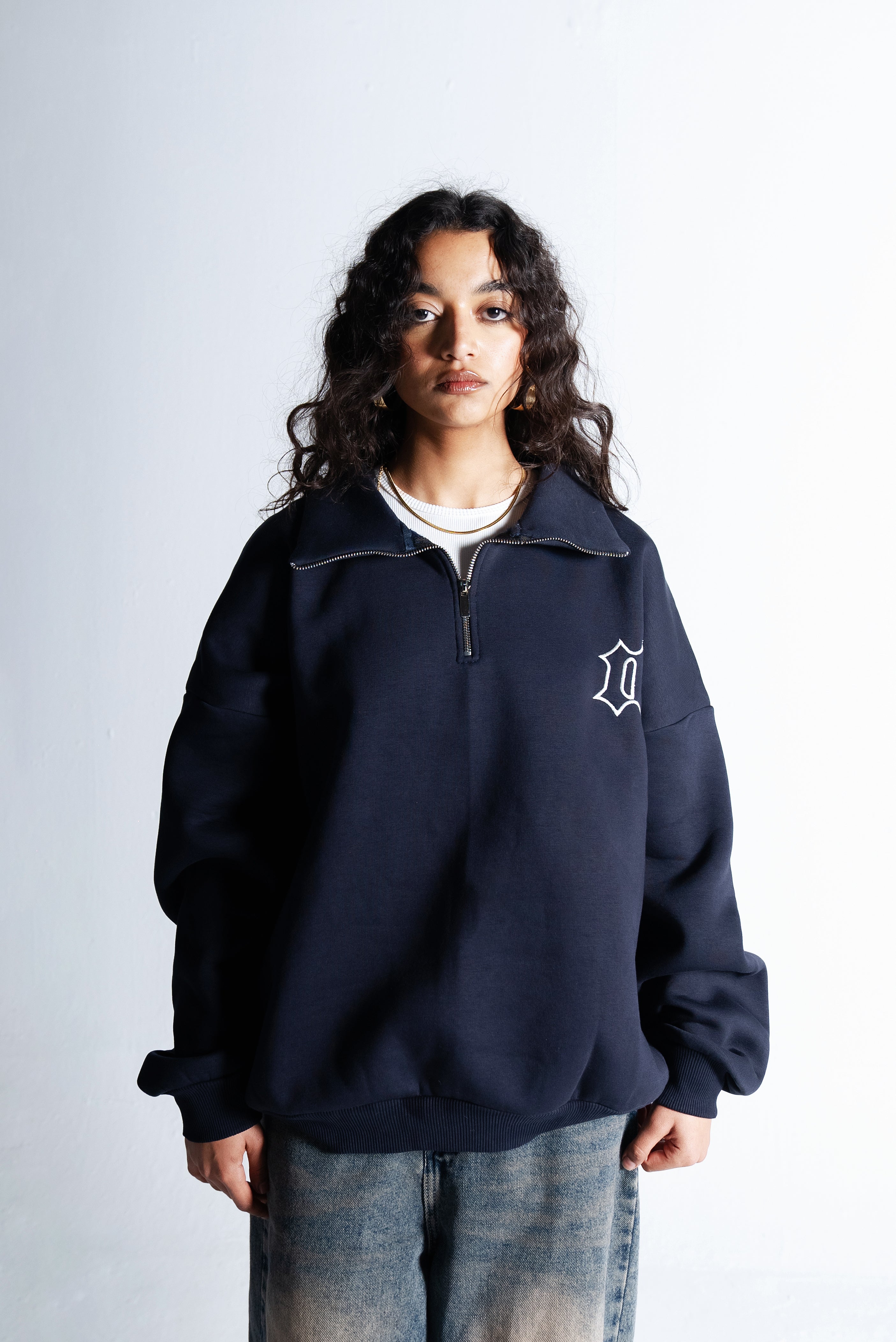 Reborn quarter zipper "Navy"