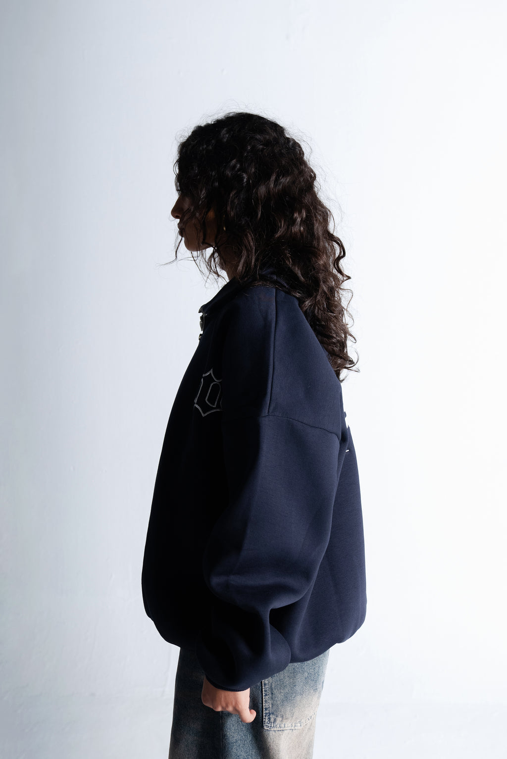 Reborn quarter zipper "Navy"