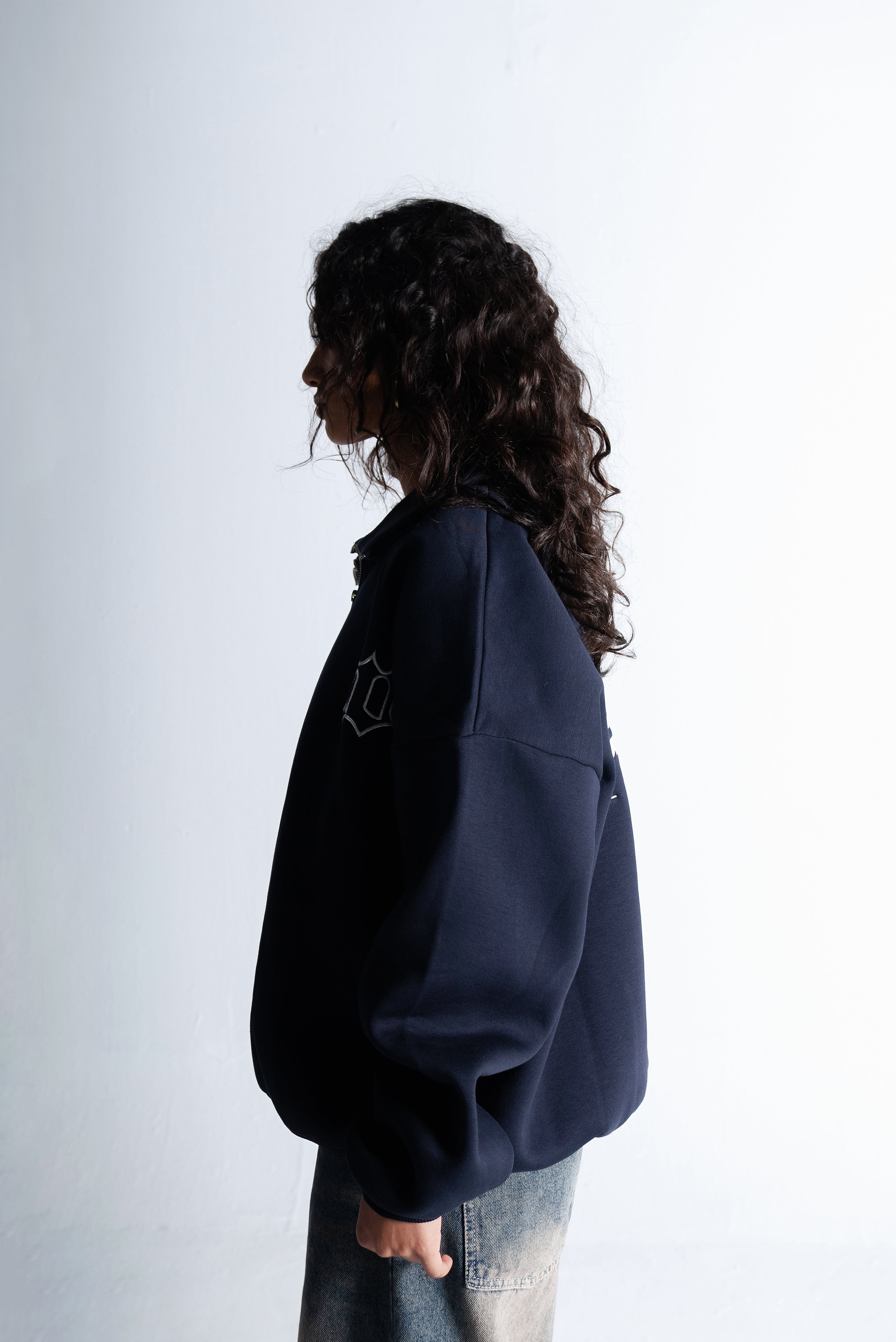 Reborn quarter zipper "Navy"