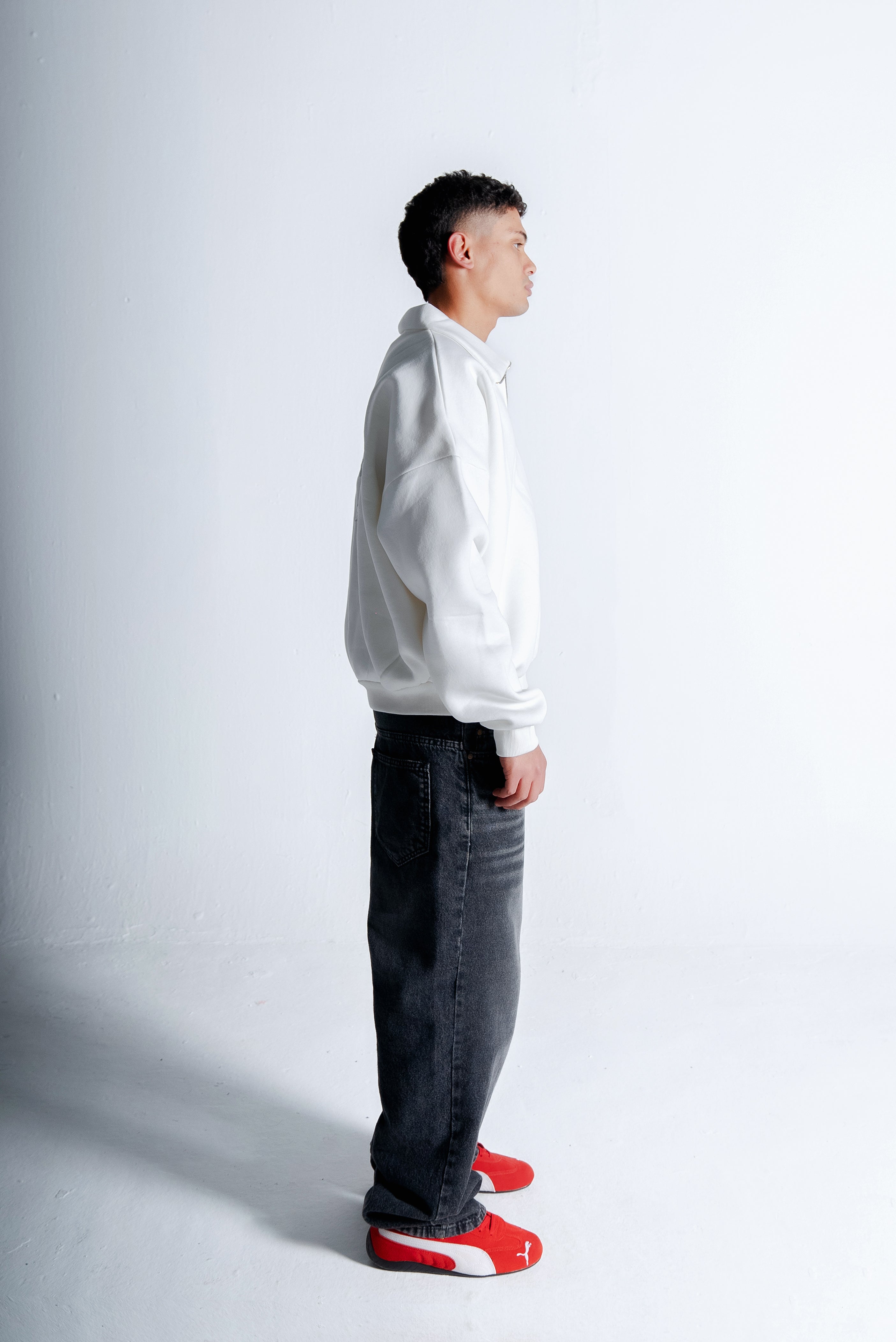 Reborn quarter zipper "White"