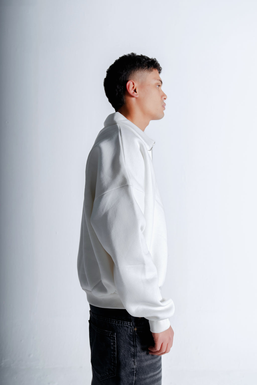 Reborn quarter zipper "White"