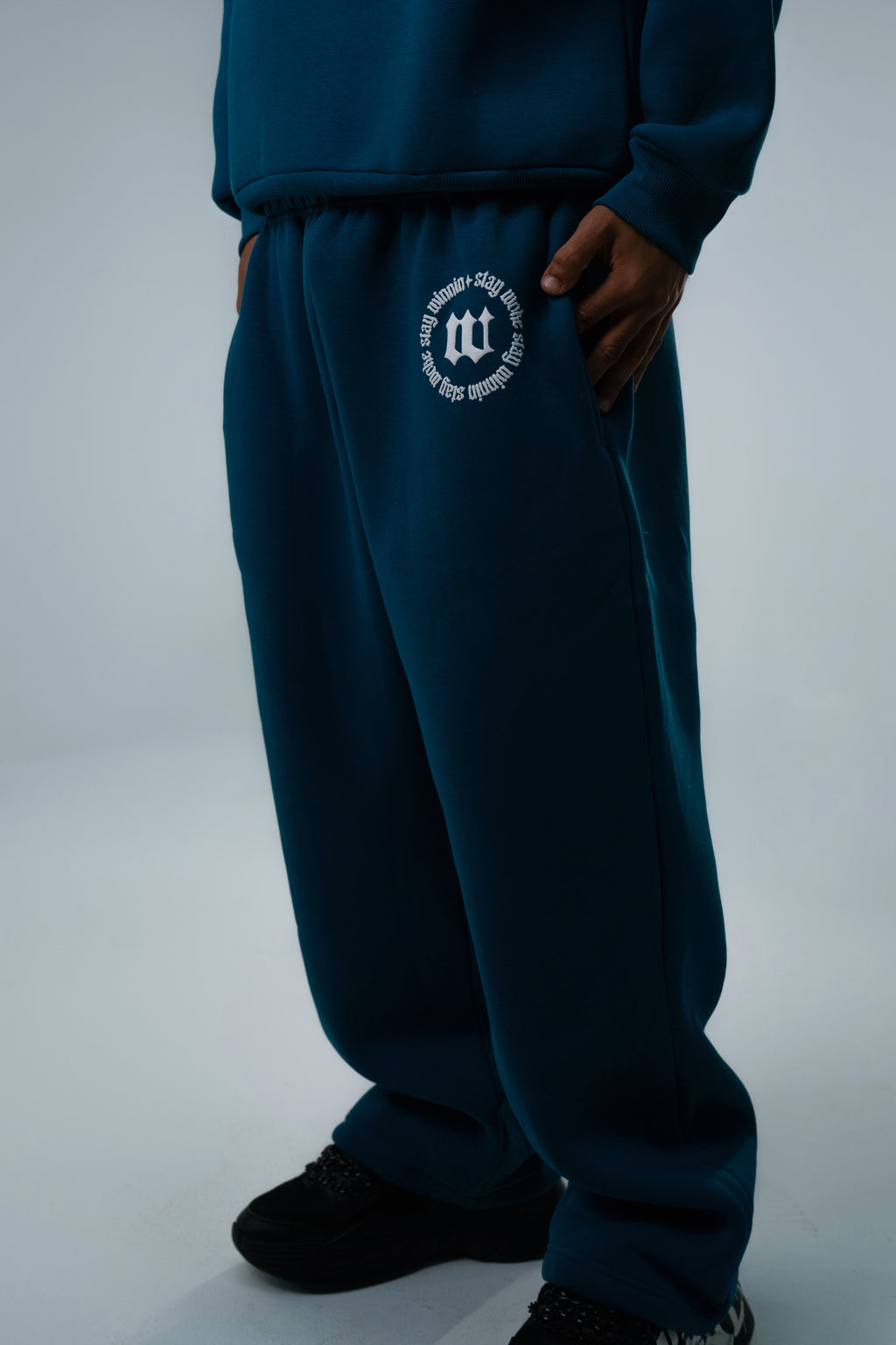 Teal Pants "Stay Woke"