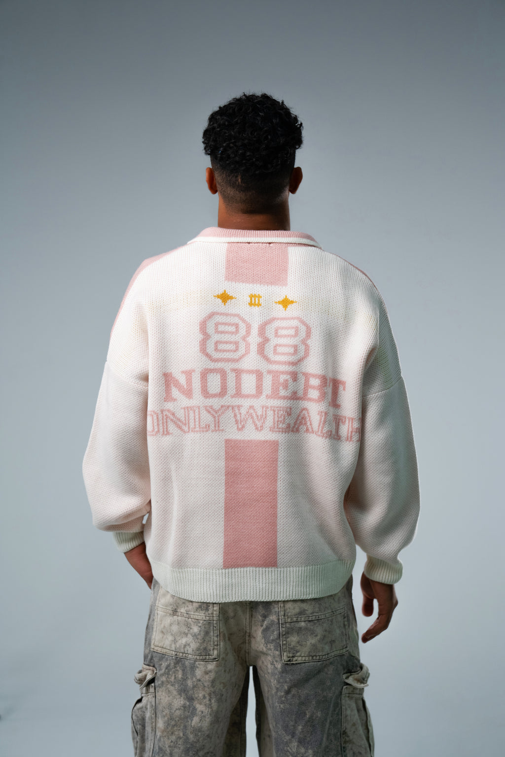 Rose Knitted Polo "No Debt"