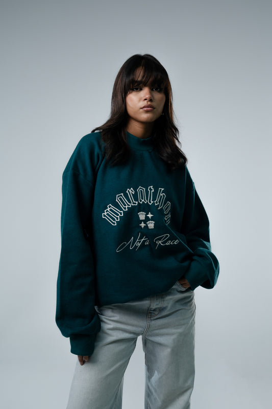 Teal Crewneck "Marathon"