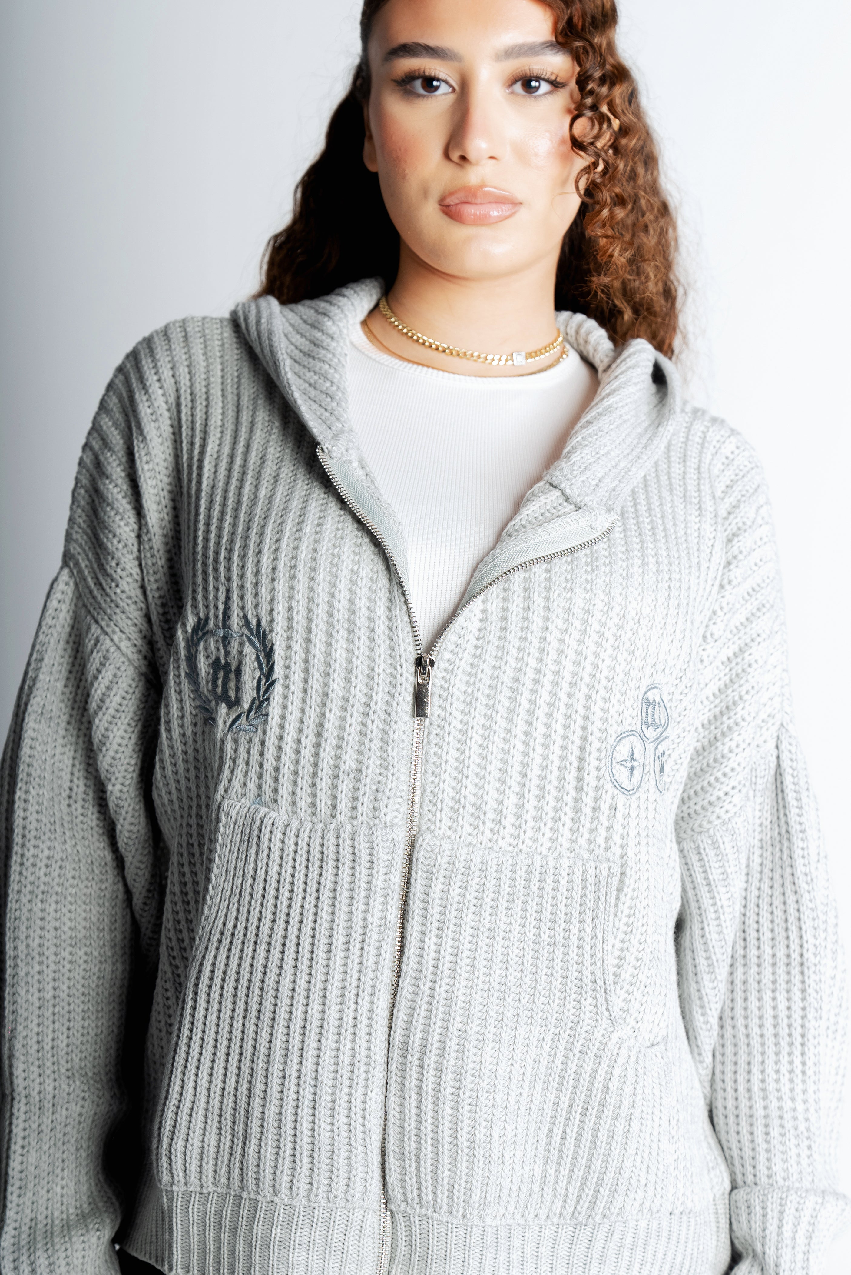 Get rich knitted jacket "Grey"