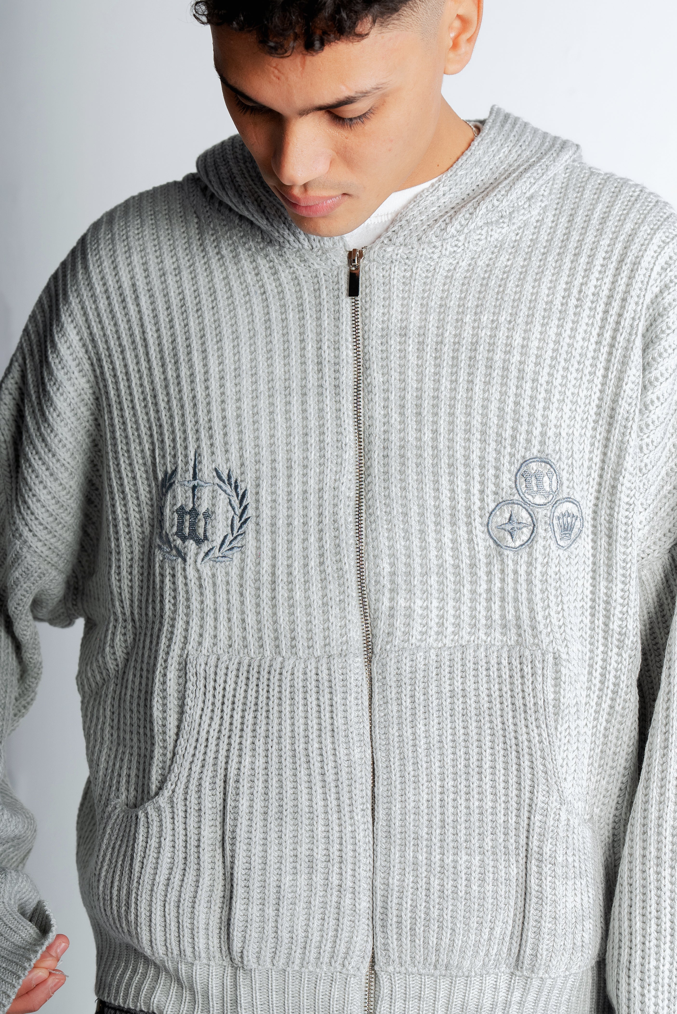 Get rich knitted jacket "Grey"