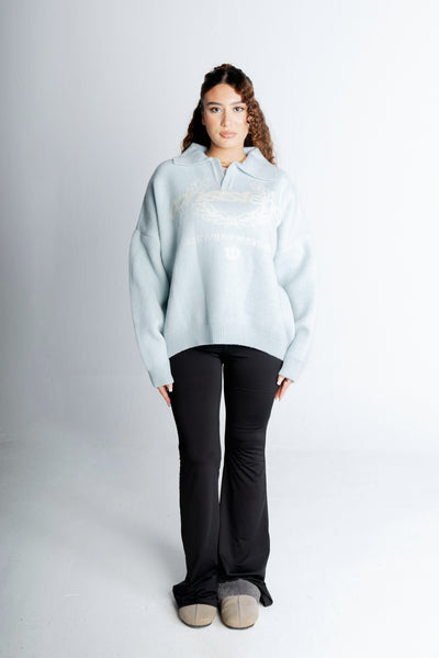 Consistency Knitted Polo "Baby Blue"
