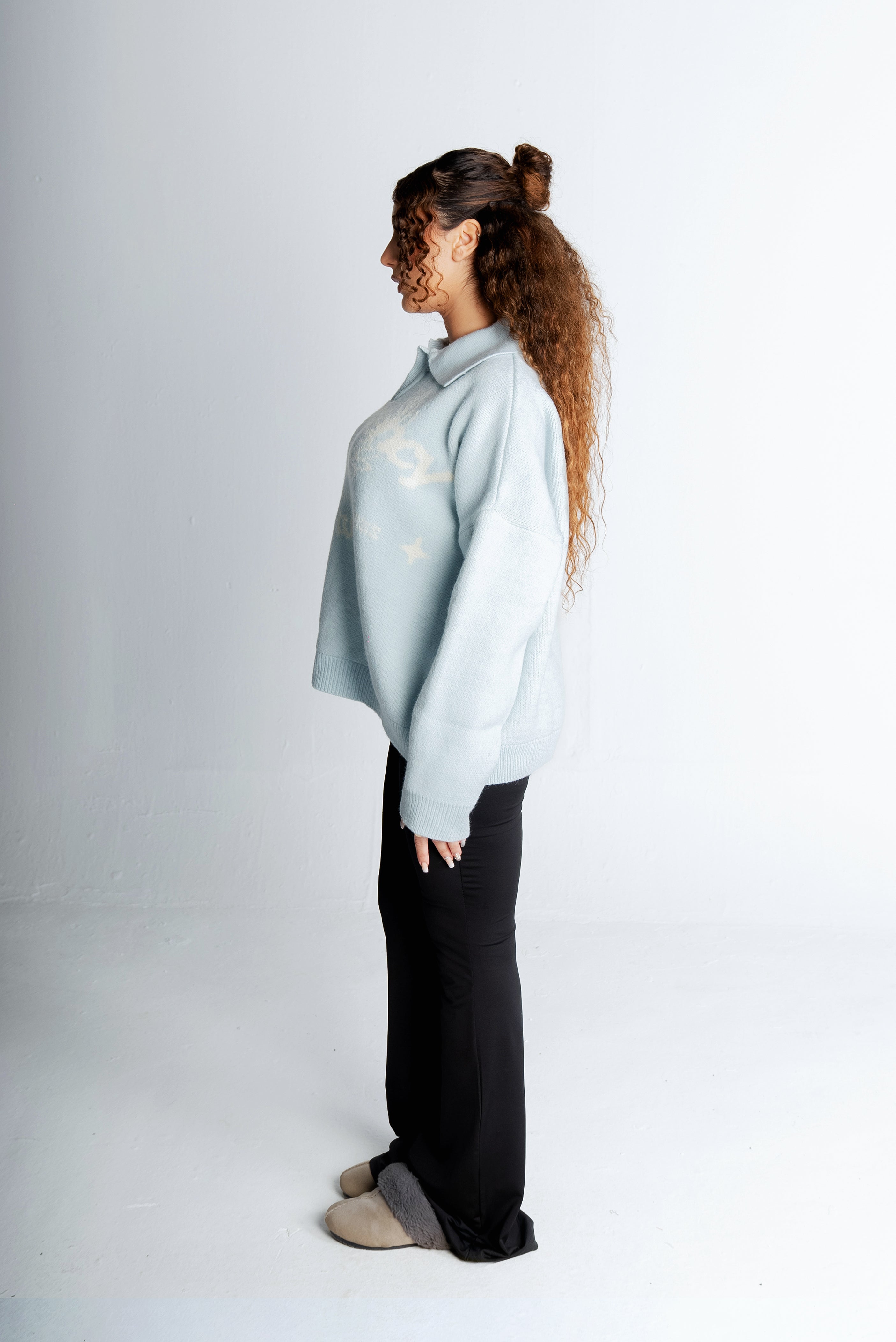 Consistency Knitted Polo "Baby Blue"