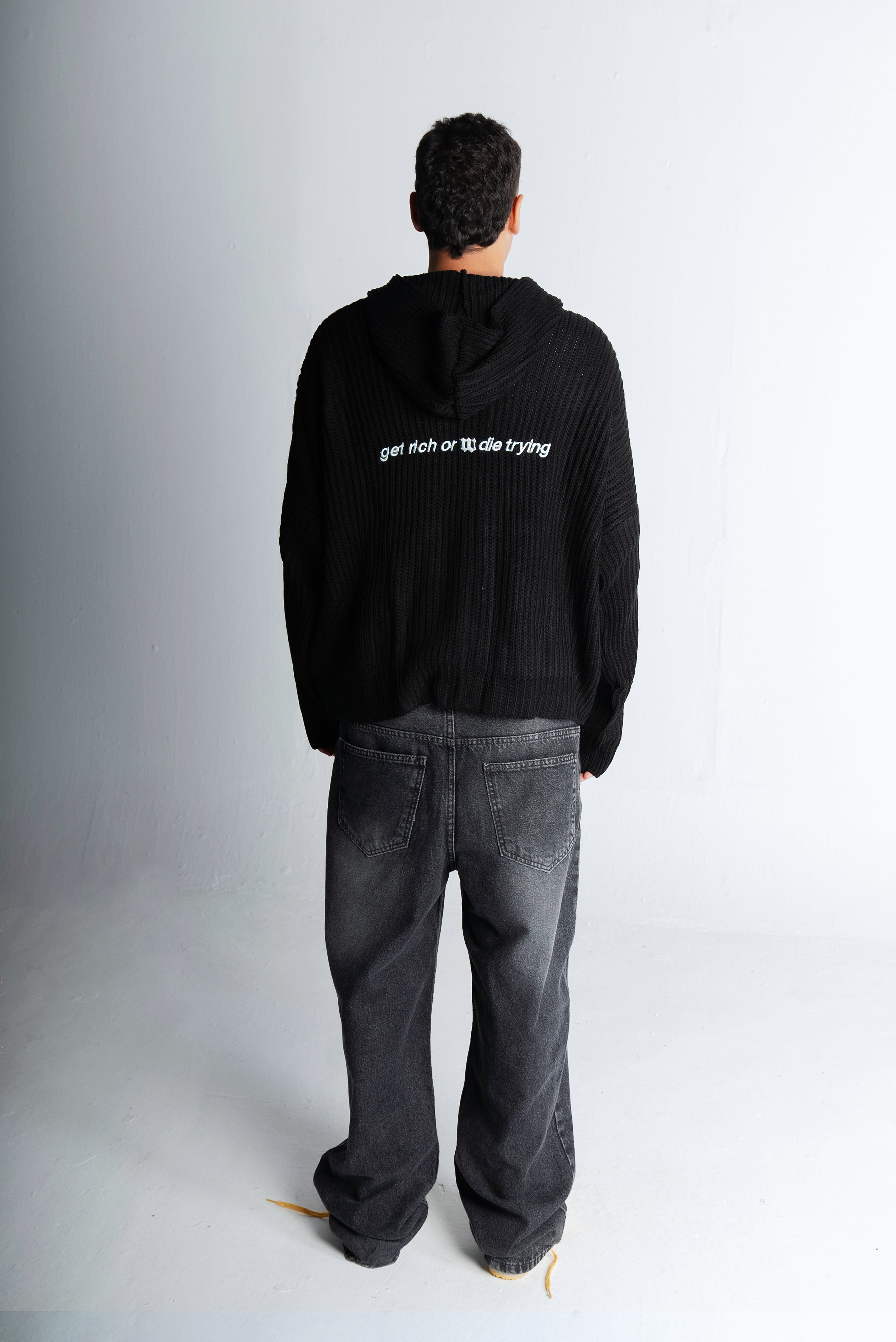 Get rich knitted jacket "Black"