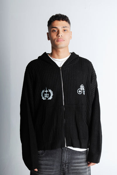 Get rich knitted jacket "Black"