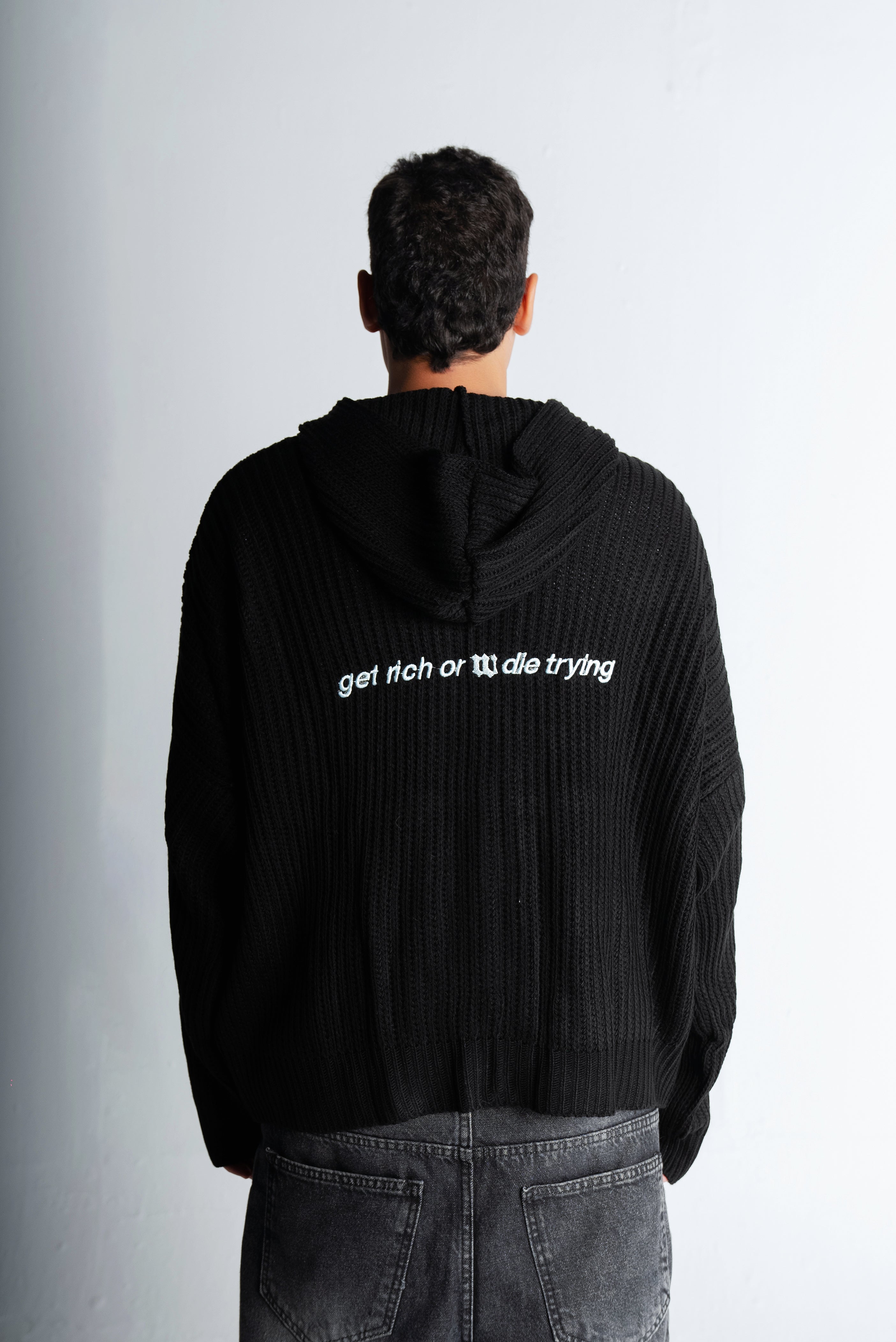 Get rich knitted jacket "Black"