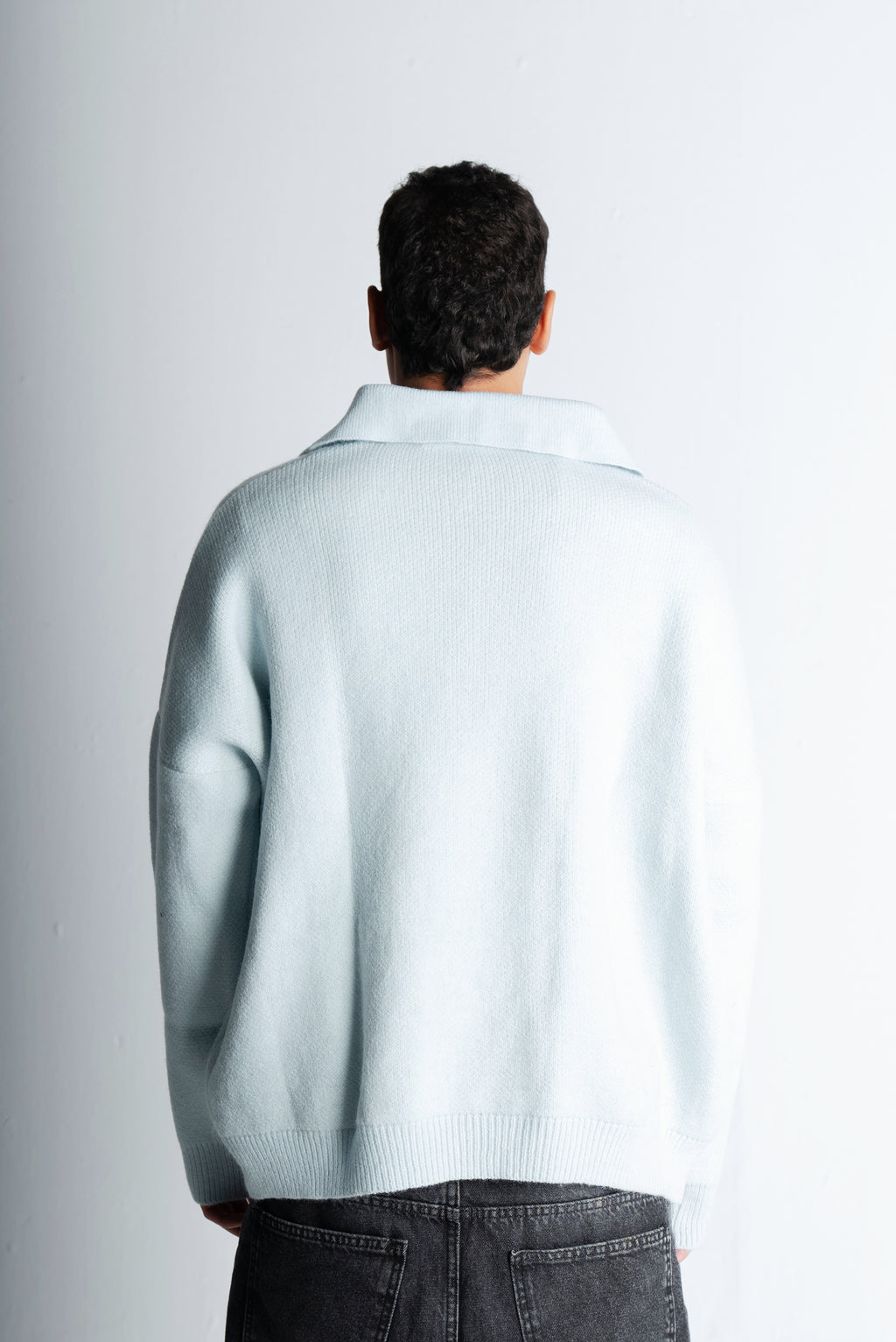 Consistency Knitted Polo "Baby Blue"