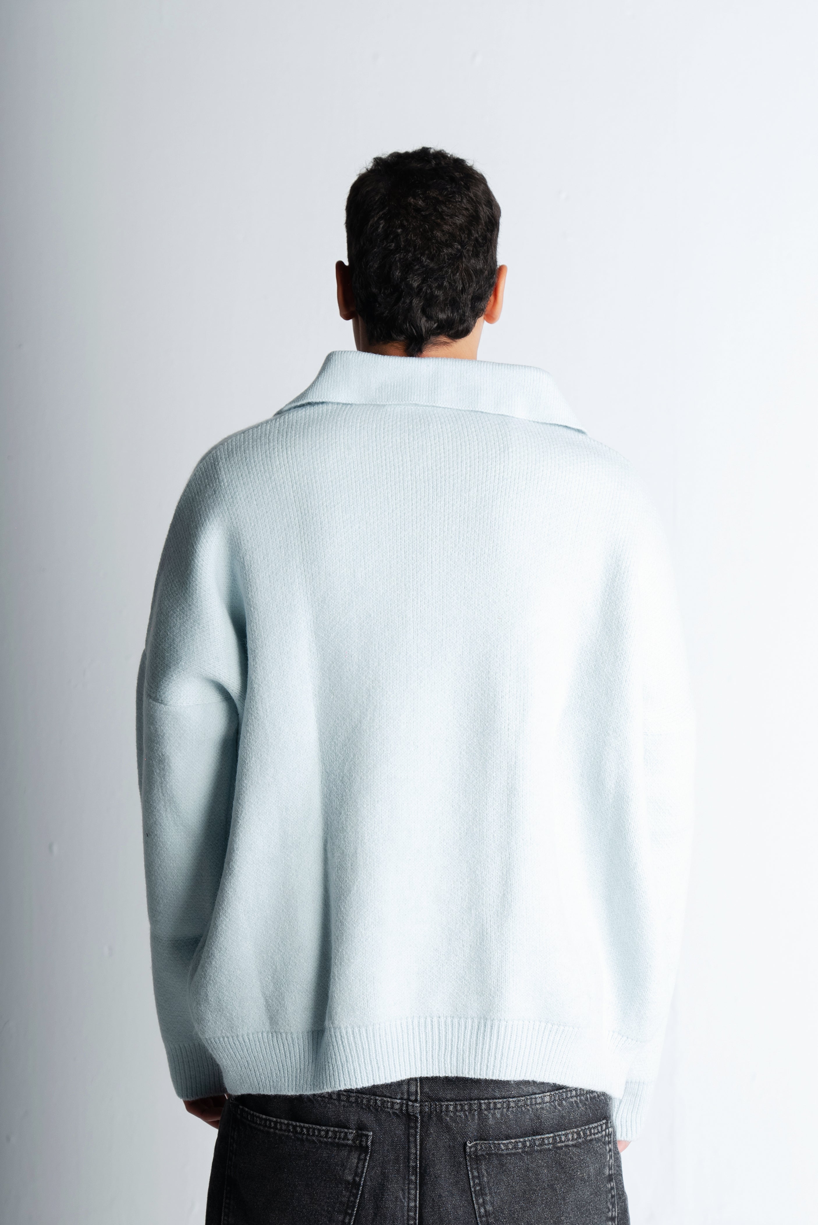 Consistency Knitted Polo "Baby Blue"