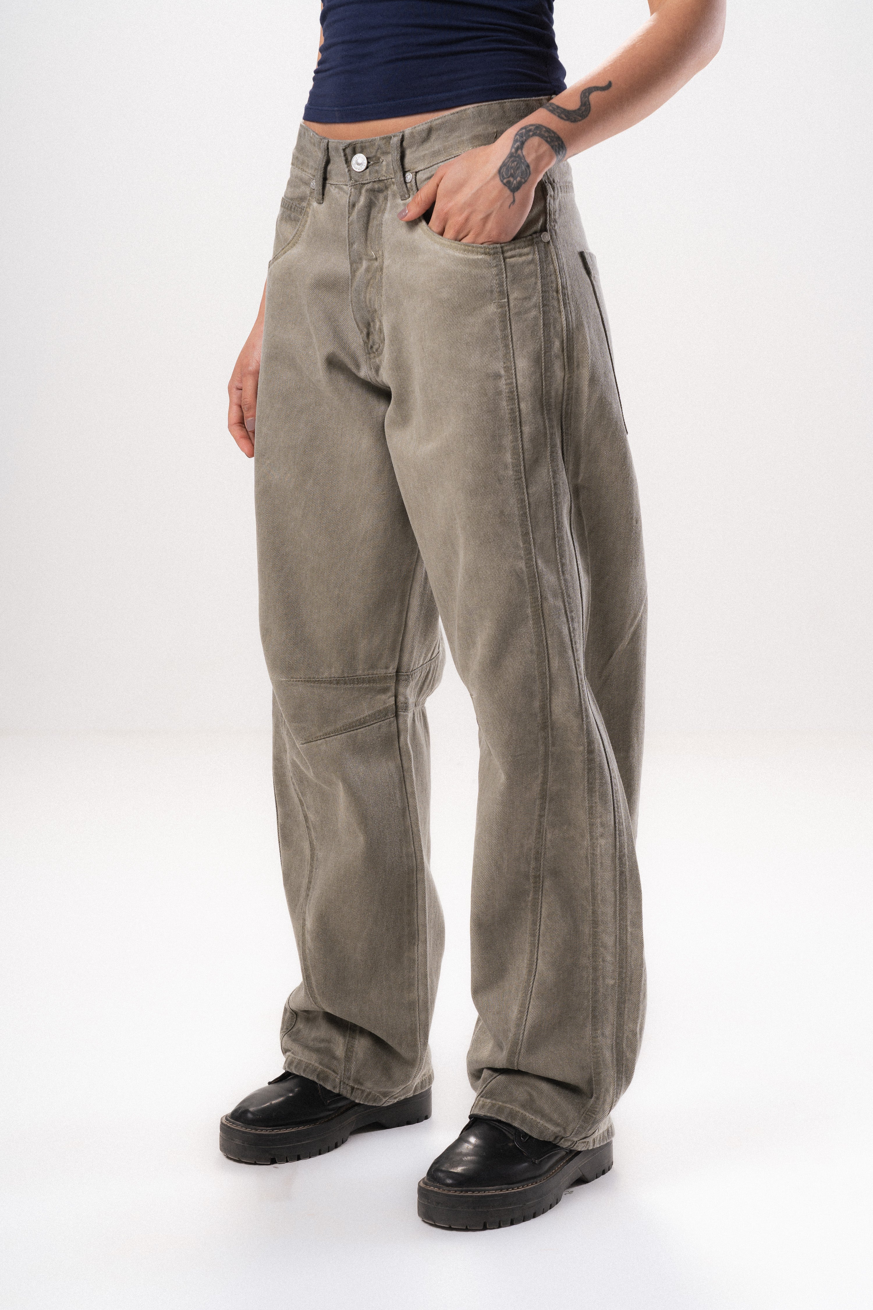 Washed Denim Jeans