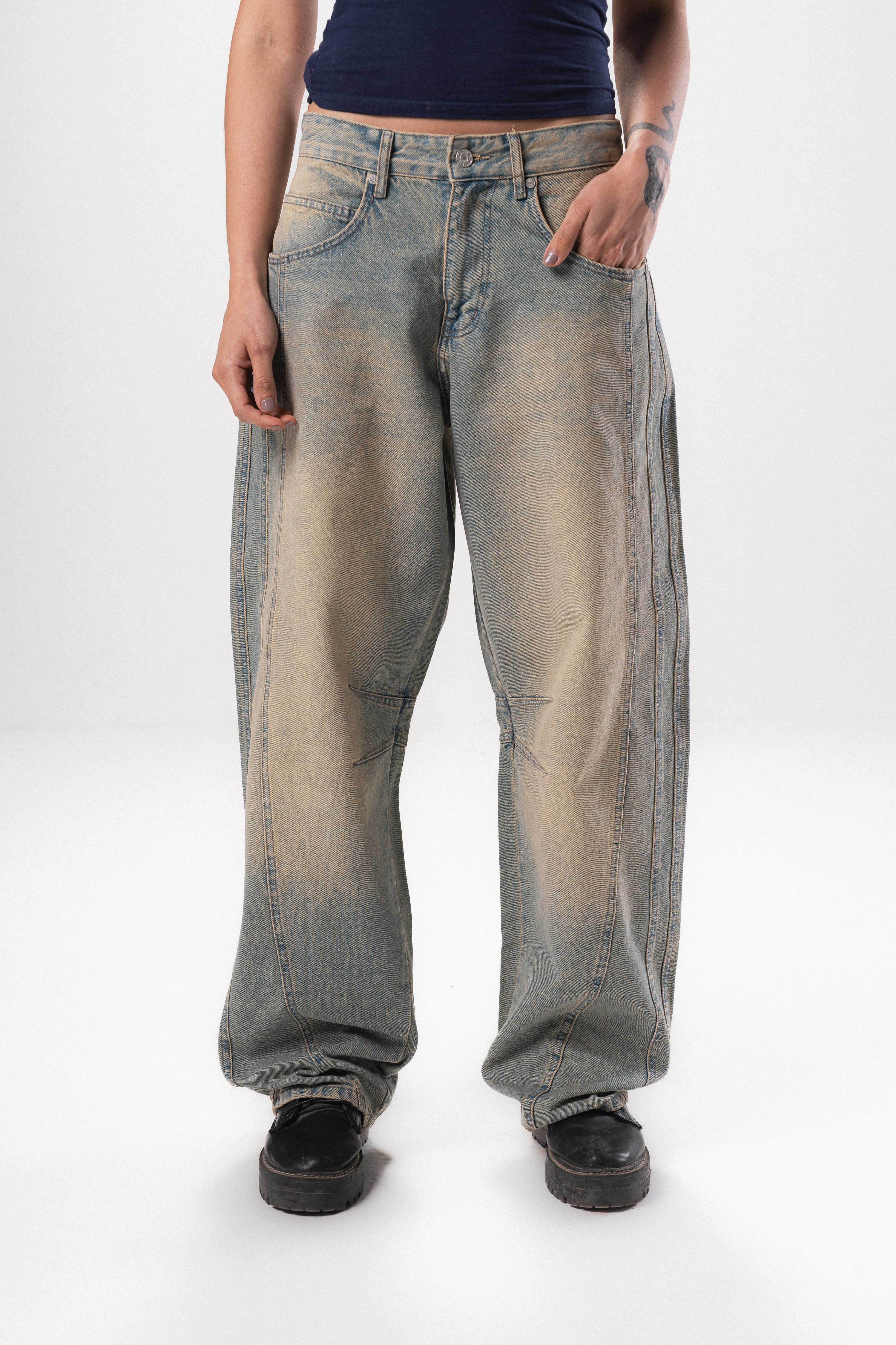 Washed Denim Jeans