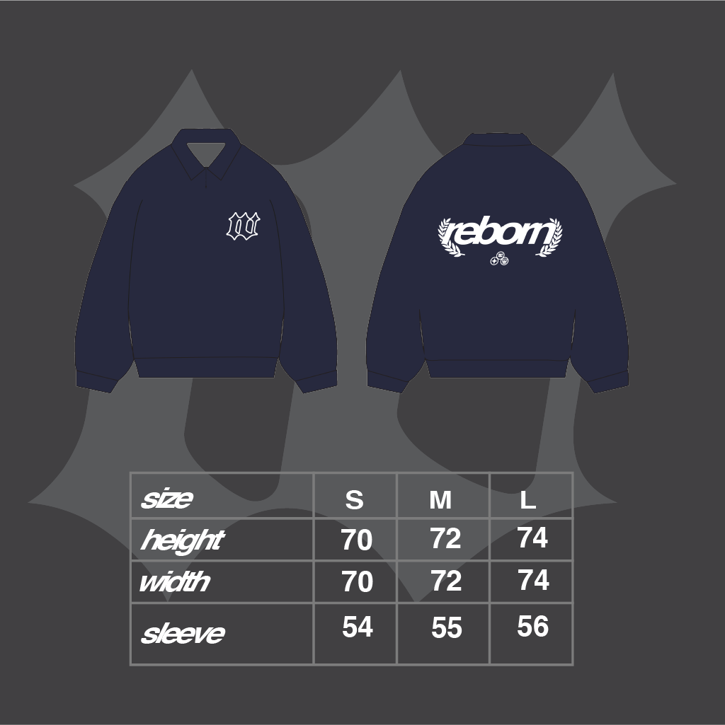 Reborn quarter zipper "Navy"